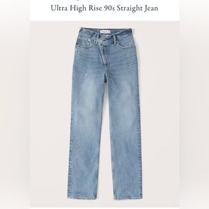 Abercrombie 90’s straight ultra high rise Curve Love jeans